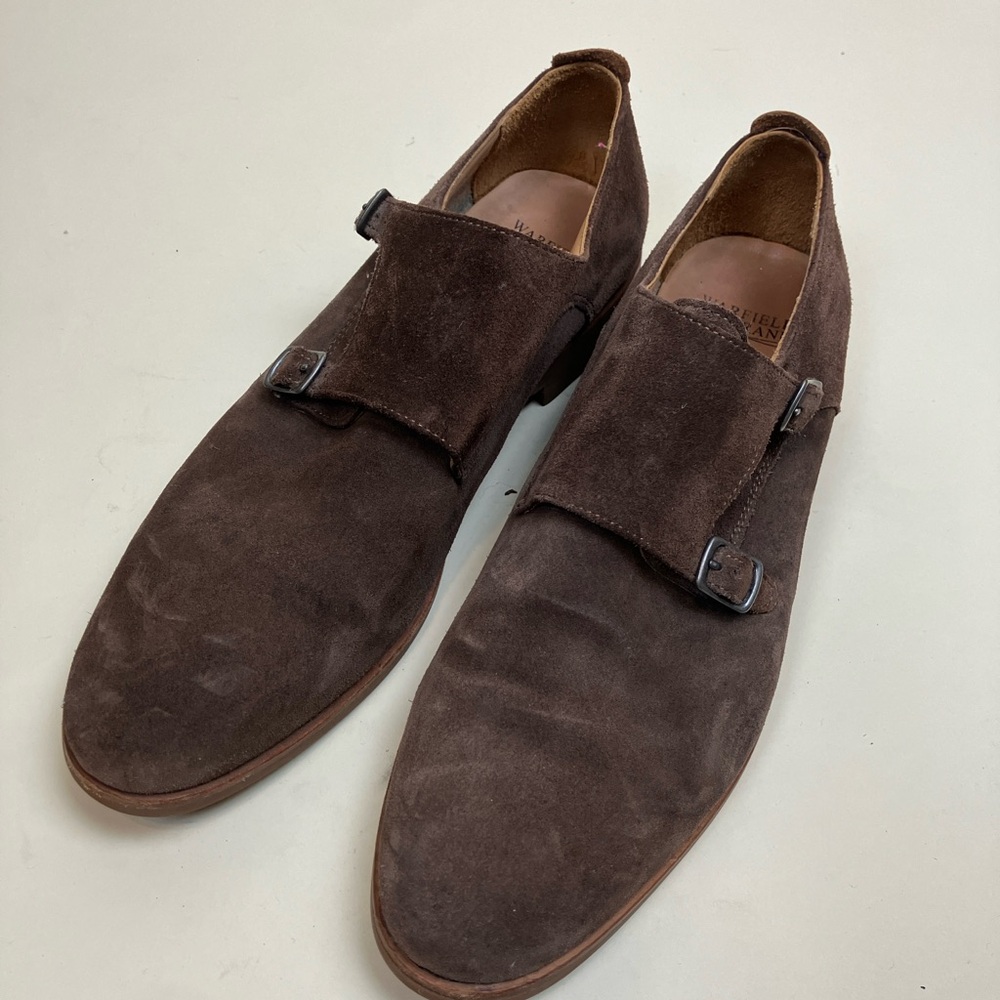 🎉MOVING SALE 🎉 
Warfield & Grand Brown Suede Double Monk Strap Shoes Size 9